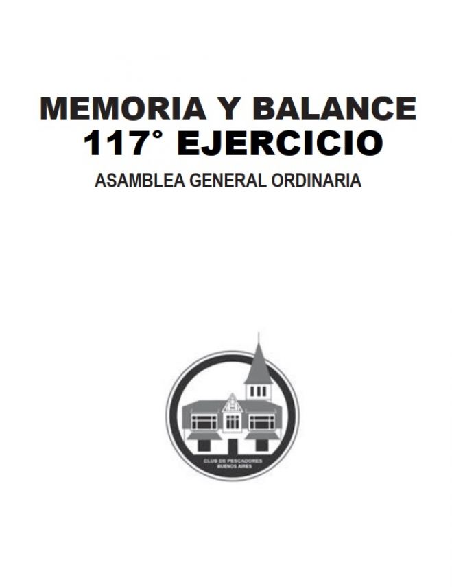 Memoria y Balance 2020 - Ejercicio 117°