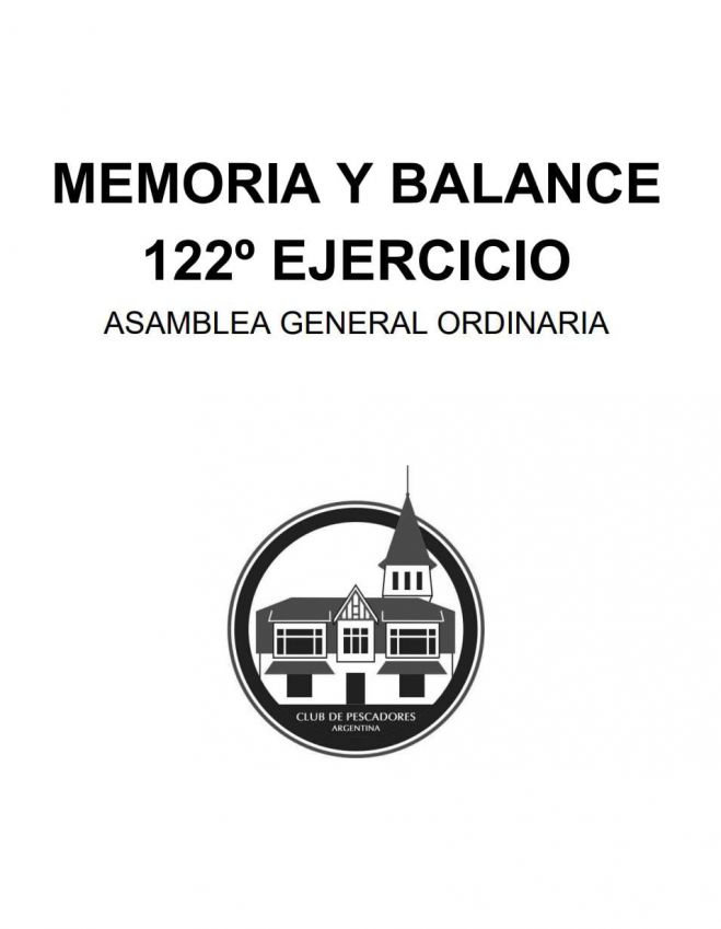Memoria y balance correspondiente al ejercicio  122°